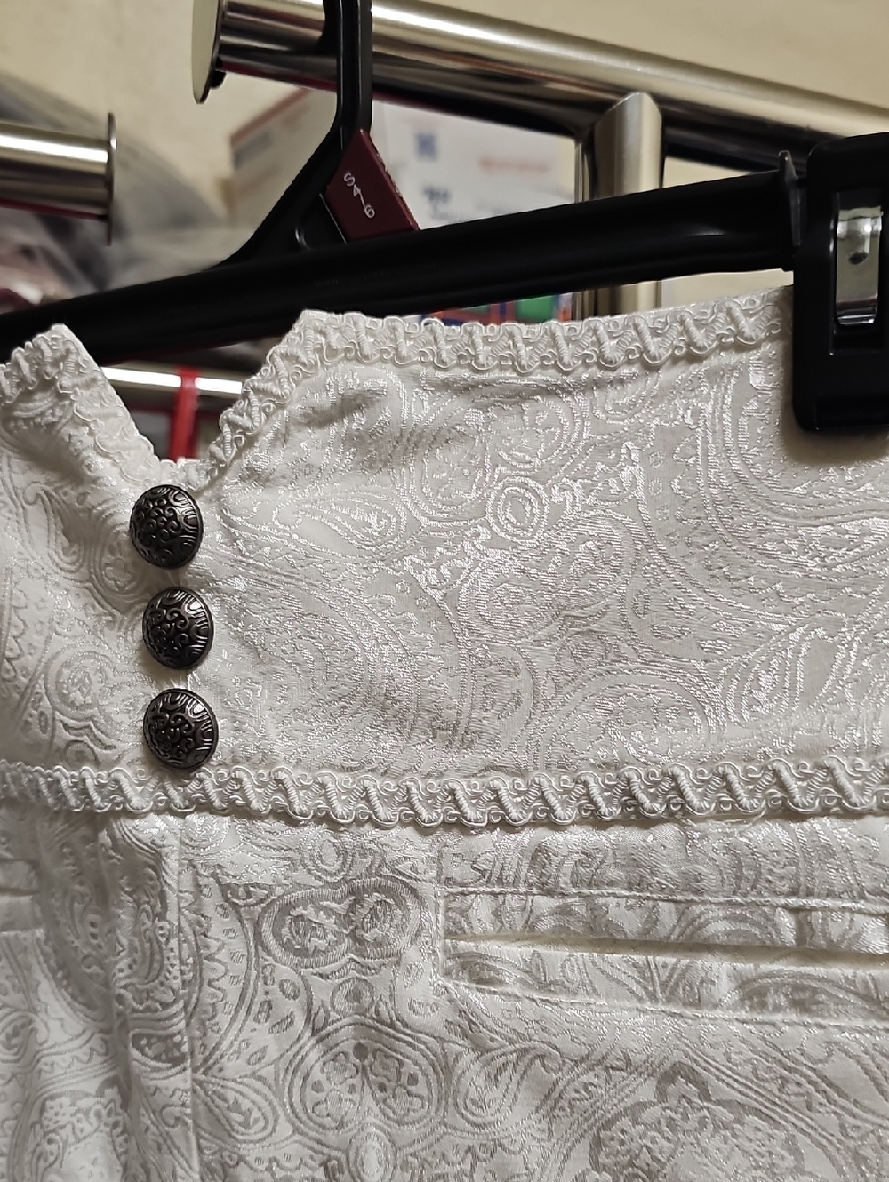 White Embroidered High-Waist Women's Jeans Newnwithout Tags - Picture 4 of 7